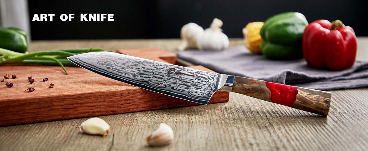 Damascus blade detail