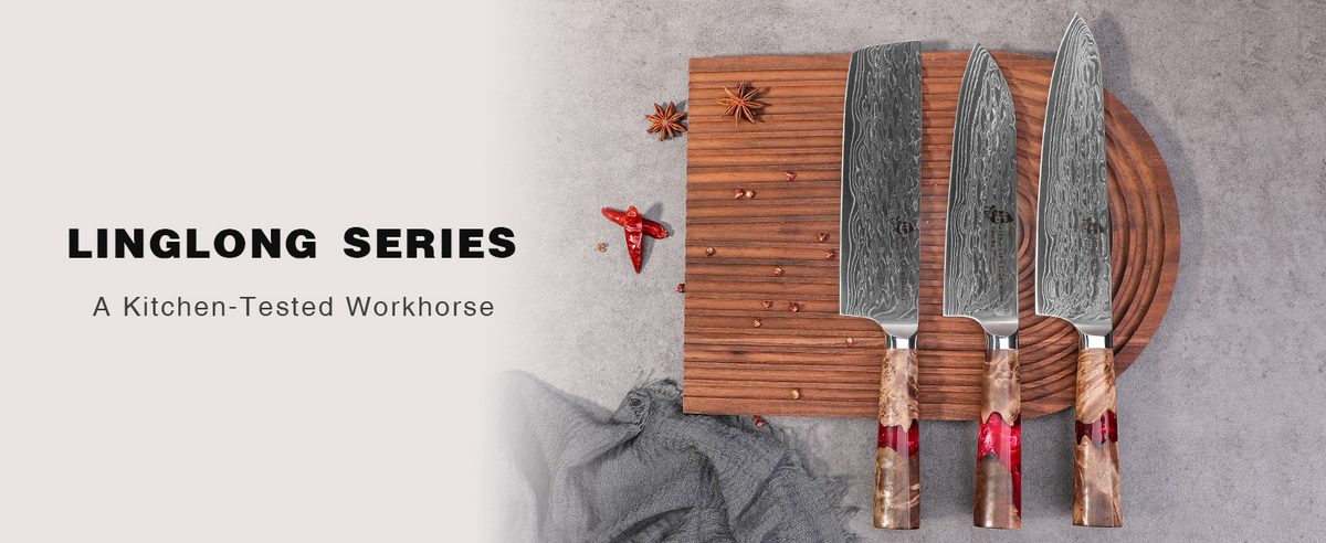 Santoku knife close-up